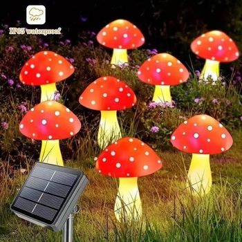 Vanjska LED lampica u obliku gljive, IP67 vodootporna, PVC kućište, 0,5 W, CE certifikat, radno vrijeme 6–12 sati