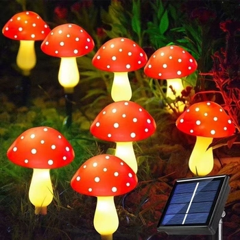 Vanjska LED lampica u obliku gljive, IP67 vodootporna, PVC kućište, 0,5 W, CE certifikat, radno vrijeme 6–12 sati