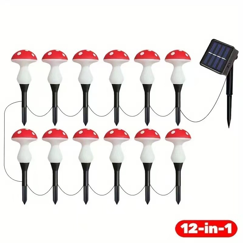 Vanjska LED lampica u obliku gljive, IP67 vodootporna, PVC kućište, 0,5 W, CE certifikat, radno vrijeme 6–12 sati