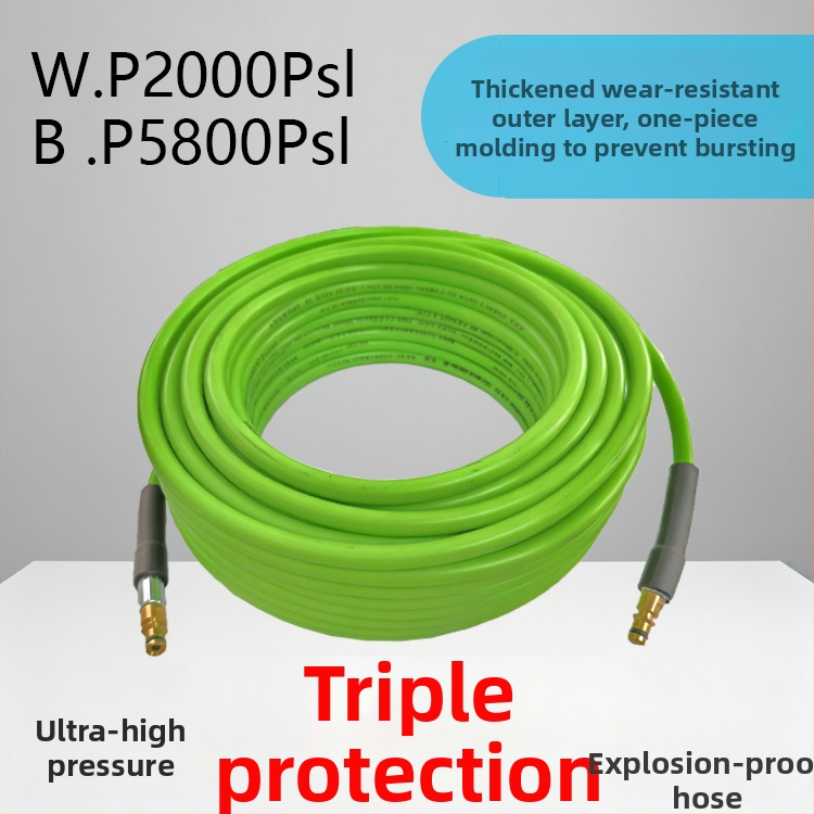 Hadica na vysokotlaké čistenie s výstupným potrubím s ochranou proti výbuchu, mäkká domáca vodná pištoľ, materiál PVC/PE, hmotnosť 3 kg