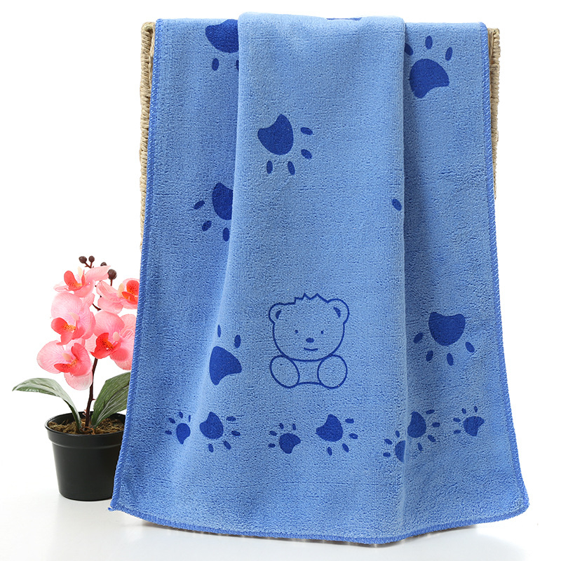 Кърпа за сушене на коса от микрофибър с принт на мультяшен герой и бродиран логотип, персонализирана обработка; Материал: 80% полиестер + 20% полиамид; Тегло: 50–80 г/м²; Процес: печат