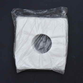 Кърпа за лице за козметична масажна маса с кръстовидни и кръгли отвори, полиестер, 40 г, еднократна, попиване 0–5 с