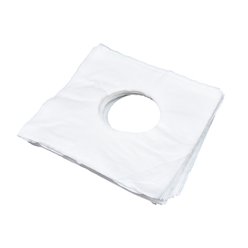 Кърпа за лице за козметична масажна маса с кръстовидни и кръгли отвори, полиестер, 40 г, еднократна, попиване 0–5 с