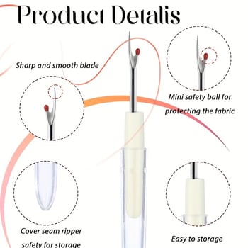 Set de 4 piese pentru tăierea cusăturilor cu foarfecă în formă de U, pentru broderie în cruce DIY - portabil