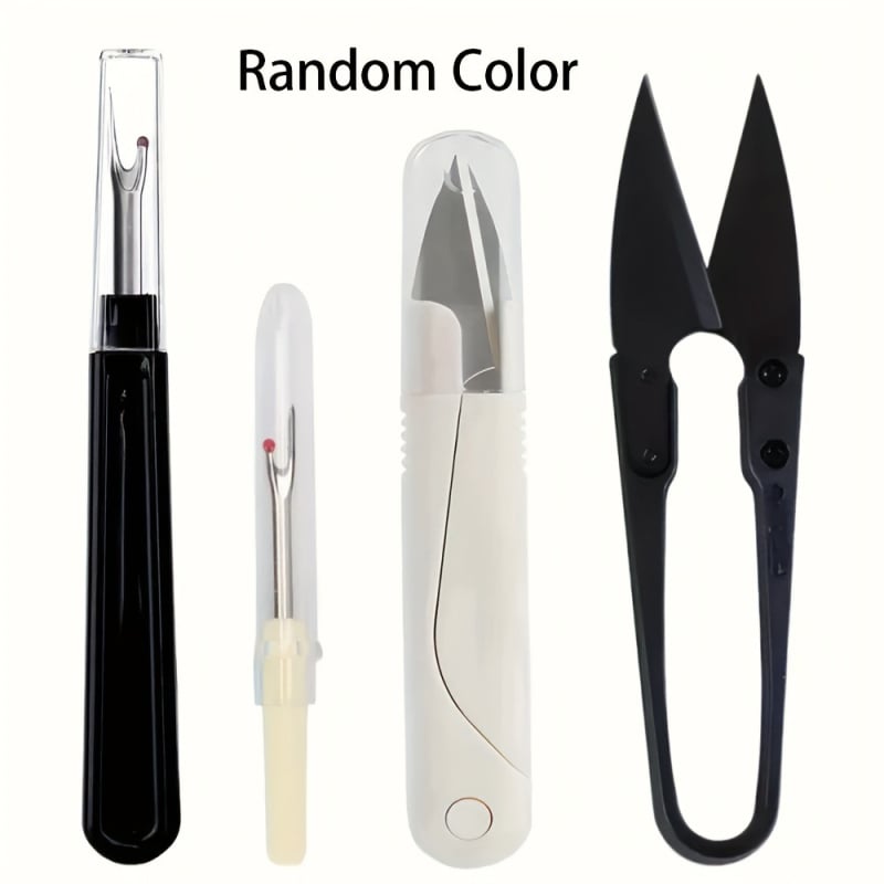 Set de 4 piese pentru tăierea cusăturilor cu foarfecă în formă de U, pentru broderie în cruce DIY - portabil