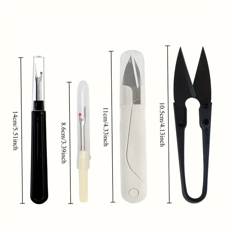 Set de 4 piese pentru tăierea cusăturilor cu foarfecă în formă de U, pentru broderie în cruce DIY - portabil