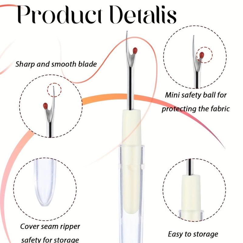 Set de 4 piese pentru tăierea cusăturilor cu foarfecă în formă de U, pentru broderie în cruce DIY - portabil