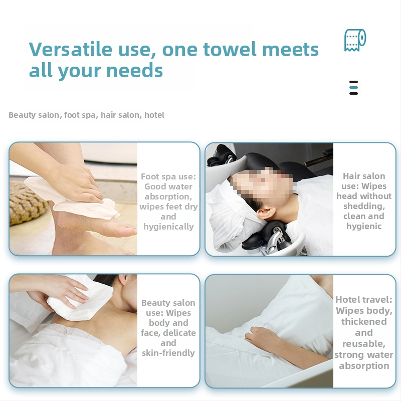 Prosop de unică folosință pentru frizerie, material nețesut, 90 g, absorbant, proces jacquard, ambalaj cu 9 role