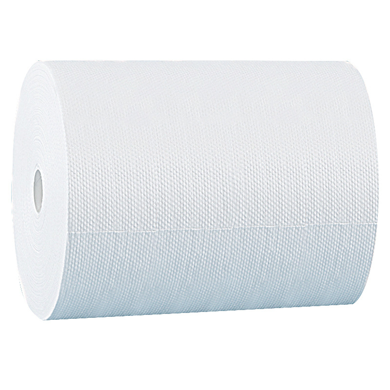 Prosop de unică folosință pentru frizerie, material nețesut, 90 g, absorbant, proces jacquard, ambalaj cu 9 role