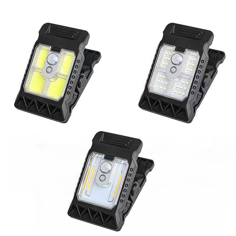 Lampă clip solară cu iluminare inductivă pentru exterior, Model YD, 5W, 3.7V, IPX-4, lumină caldă