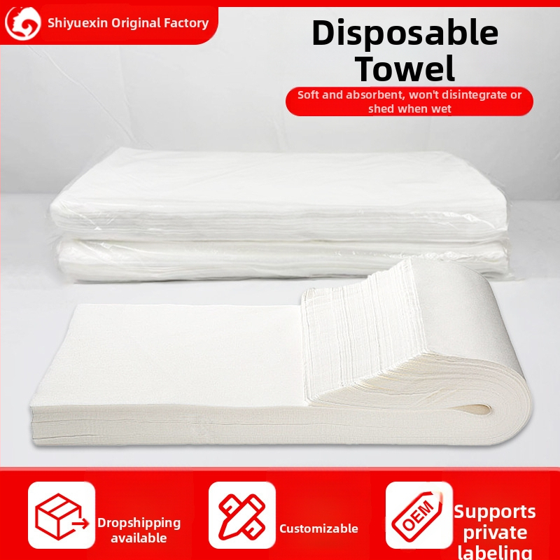 Jednorázové uteráky z textilu pre kozmetické a kadernícke salóny, prachuvzdorné, jednobarevný vzor, potlačené logo, možnosť prispôsobenia, pôvod Jiangsu