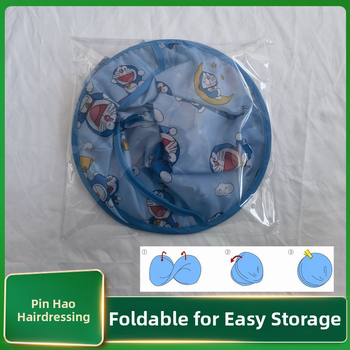 Vaikų kirpimo chalatas – anti-lūžimui, sulankstomas karikatūrinis dizainas, Pingao Hairdressing, tinkamas salonams