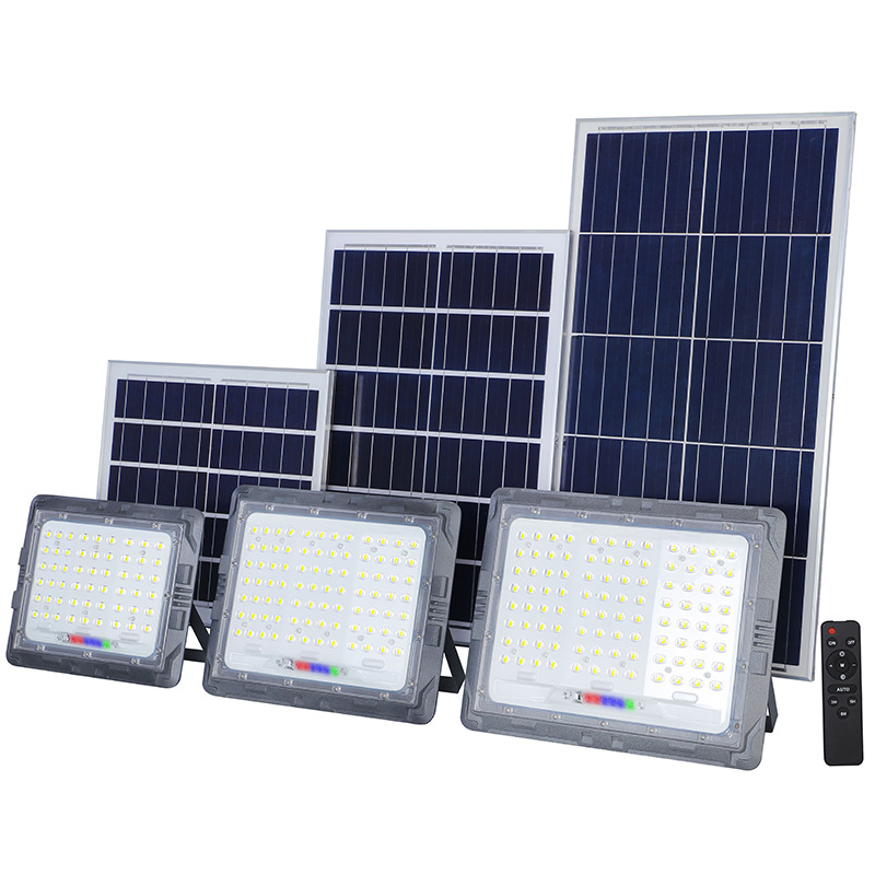 Vanjski solarni floodlight s tri strane osvjetljenja, IP66, 30W, 5V, trajanje osvjetljenja 12–16 sati
