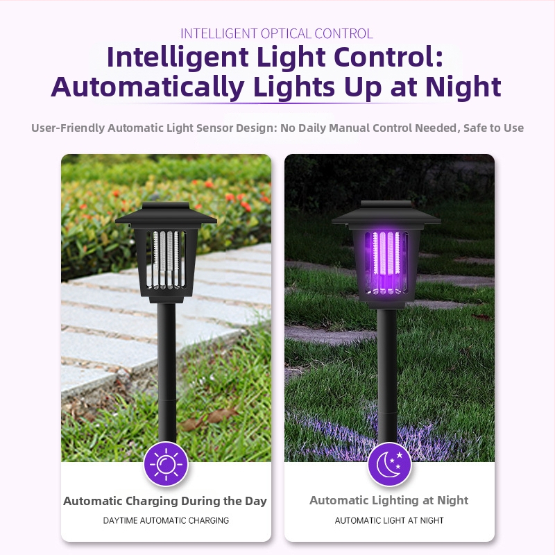 Solarna lampa za uništavanje komaraca za kućni dvorište, IP66, LED, Model 03, okrugla