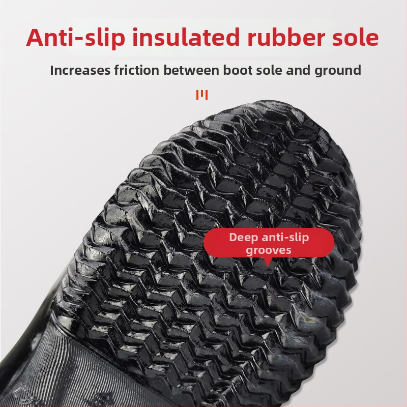 Izolačné topánky pre elektrikárov, gumové nepremokavé čižmy stredného strihu, Jinbu'an, profesionálne popredajné služby