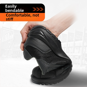 Saicou обувки за защита с изолация за мъже и жени, кожени обувки, нисък модел