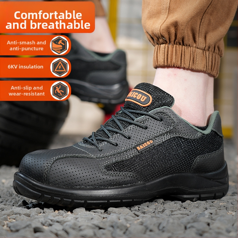 Saicou izolačné pracovné topánky pre mužov aj ženy, hovädzia koža, nízky vrchný dizajn