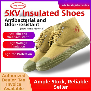 Izolačné topánky pre elektrikárov, 5 kV, plátené topánky, nízky vrch