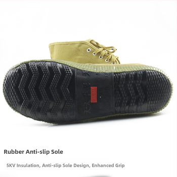 Izolačné topánky pre elektrikárov, 5 kV, plátené topánky, nízky vrch