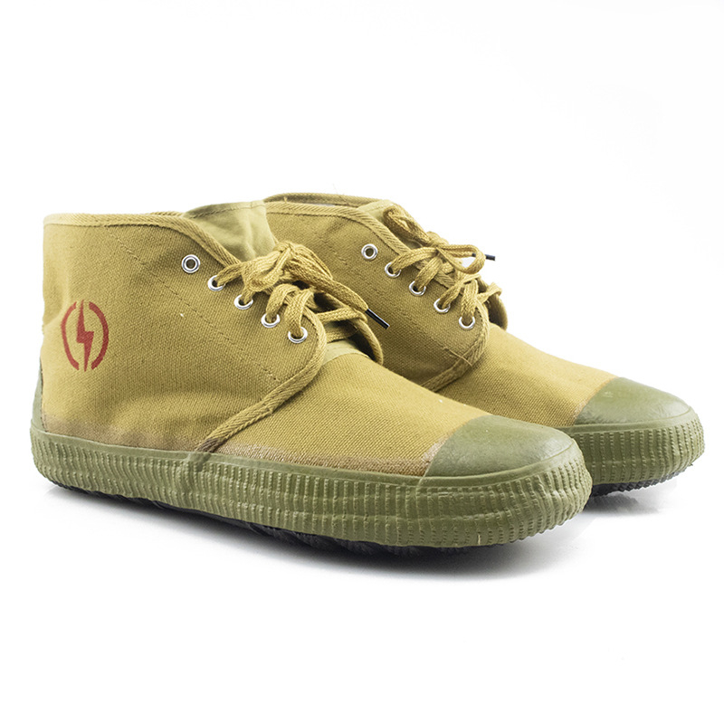 Pantofi izolați pentru electrician, 5 kV, din pânză canvas, cu înălțime joasă