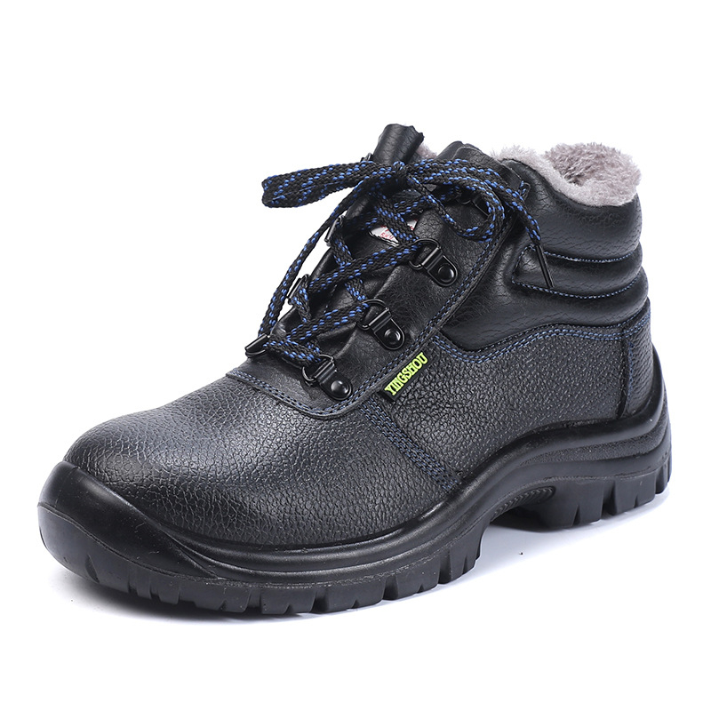 Pantofi de protecție izolați, cu vârf din oțel, piele de vită, înălțime medie, protecție împotriva perforării