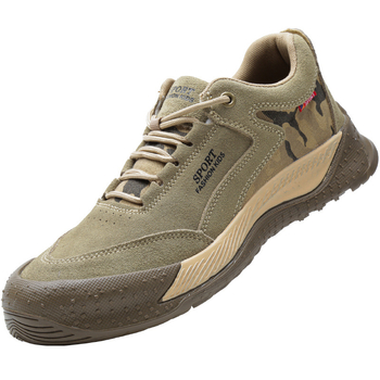 Безопасни работни обувки със стоманен нос, защита срещу удар и пробив, замшево горнище, нисък модел