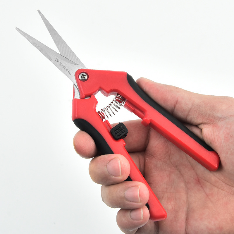 Sekator s oprugom i oštrim vrhom – za podrezivanje voća i grožđa, oštrice ravne i zakrivljene