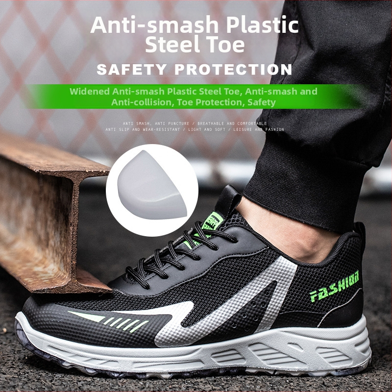 Izolačné pracovné topánky s ochranou proti nárazu a perforácii a izoláciou; materiál: lietajúca tkaná sieť; vrchná časť: nízky strih