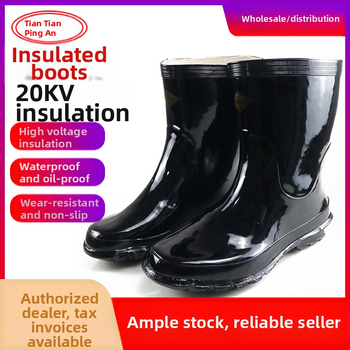 Safe everyday 20kV izolované gumové čižmy, s vysokým vrchným dielom, nepremokavé