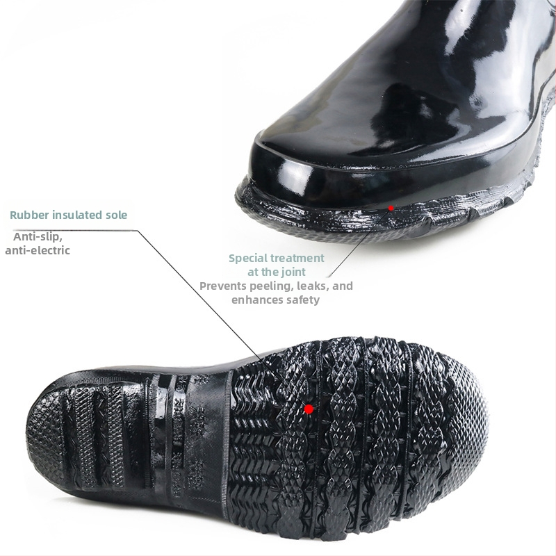 Safe everyday 20kV izolované gumové čižmy, s vysokým vrchným dielom, nepremokavé