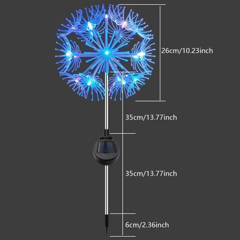 Solarno LED svjetlo za travu – svjetlo za vrt s oblikom biljke, vodootporno za vanjsku upotrebu, IP55, 2.4W, 6-12h, Model LH01, materijal: ABS + nehrđajući čelik cijev