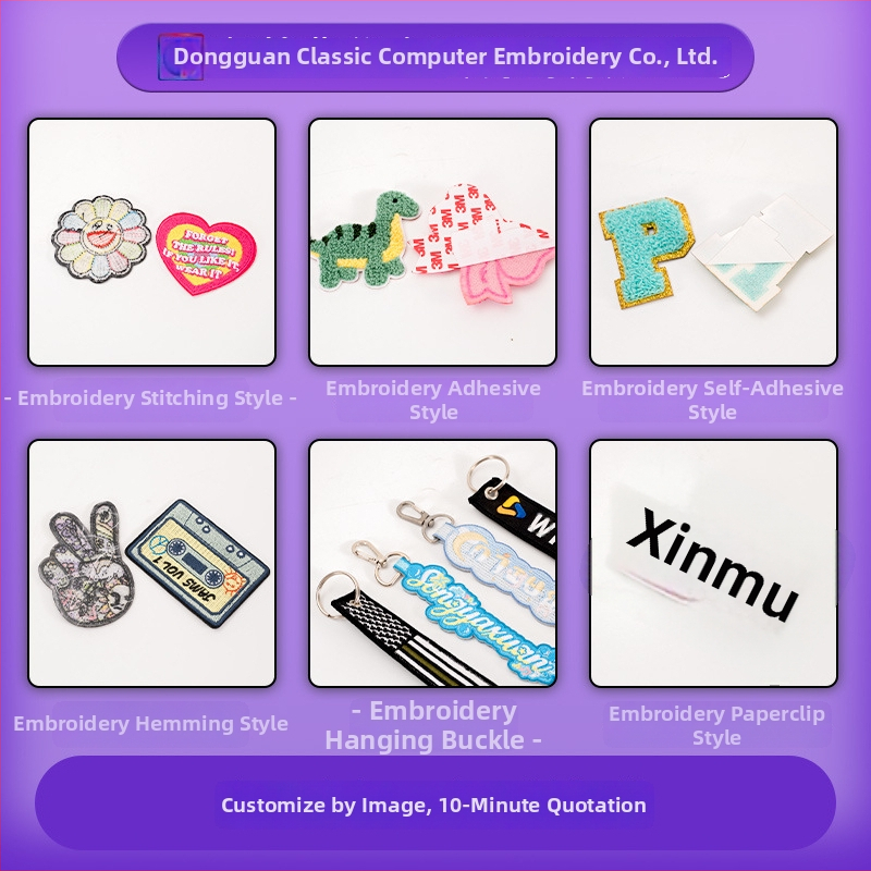 Samolepiaca výšivková nášivka s motívom počítačovej výšivky, na oblečenie a doplnky, polyesterová niť