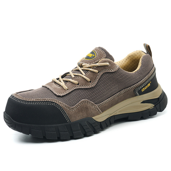 Încălțăminte de protecție Baoan Shield, piele velur de vițel, gleznă joasă, anti-șoc și anti-perforație