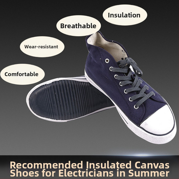 Izolačné topánky pre elektrikárov, plátenné, vysoké, pre prácu pri napätí 1–10 kV, model Safety 10kv