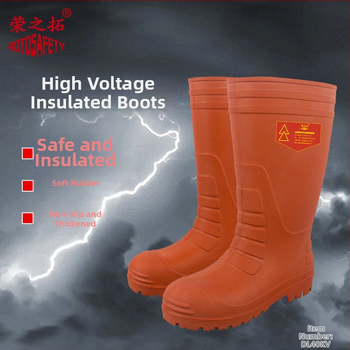 Izolačné topánky na 40kV vysoké napätie, úroveň 4 pre živú prácu, z gumy