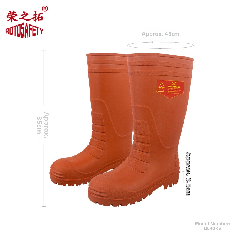 Izolačné topánky na 40kV vysoké napätie, úroveň 4 pre živú prácu, z gumy