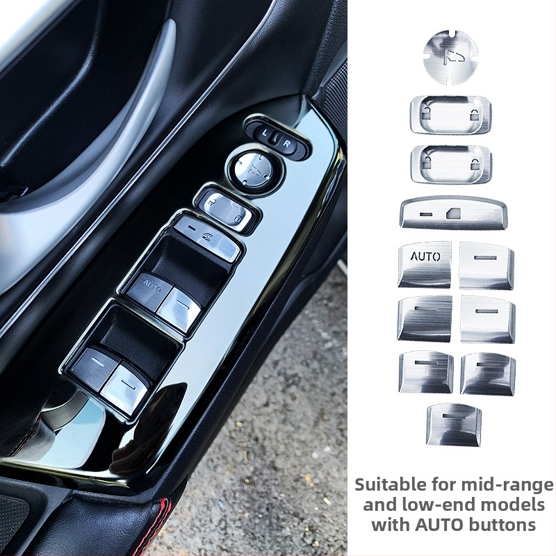 Dekorativna naljepnica za prekidač prozora od aluminijske legure za Honda CR-V (2017–2019, hibrid) s prilagodljivom obradom
