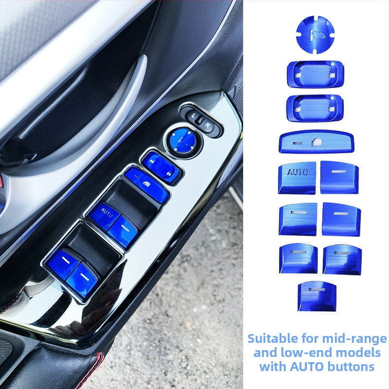 Dekorativna naljepnica za prekidač prozora od aluminijske legure za Honda CR-V (2017–2019, hibrid) s prilagodljivom obradom