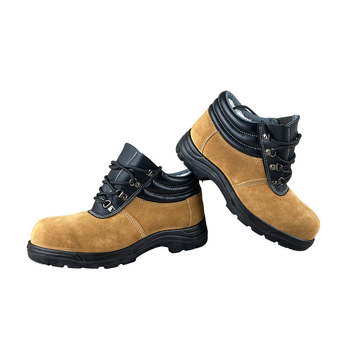 Pantofi de protecție din piele cu vârf din oțel și talpă din oțel, izolați, antistatice, protecție anti-șoc și anti-perforație