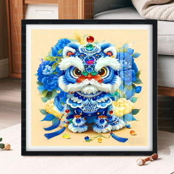 Kit de broderie cu cruci - Mona Lisa Royal Family, broderie pe pânză, bumbac 9-ct, model festiv, stil chinez nou