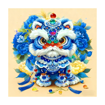 Kit de broderie cu cruci - Mona Lisa Royal Family, broderie pe pânză, bumbac 9-ct, model festiv, stil chinez nou