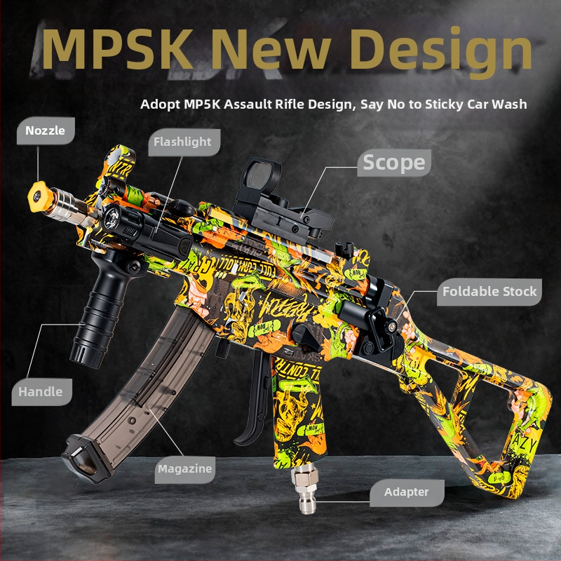 Visokotlačni pištolj za pranje auta, model Ump5/M416, ABS tijelo, brzo priključivanje, maksimalni tlak 500, spoj: bakar, mlaznica: mesing