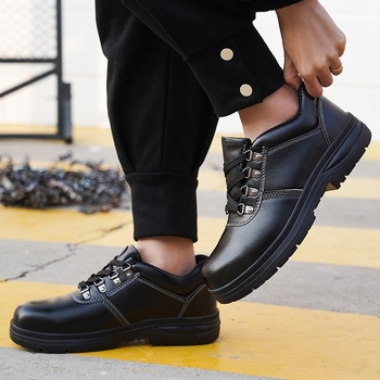 Παπούτσια ασφαλείας με μεταλλικό нос, προστασία από θραύση και διάτρηση, ανθεκτικά σε έλαια, αντιολισθητικά