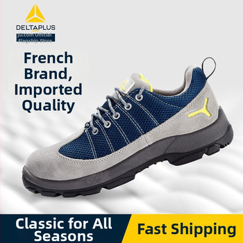 Pantofi de protecție pentru muncă, vârf din metal, plasă respirabilă, pentru toate anotimpurile, protecție anti-șoc și anti-perforație