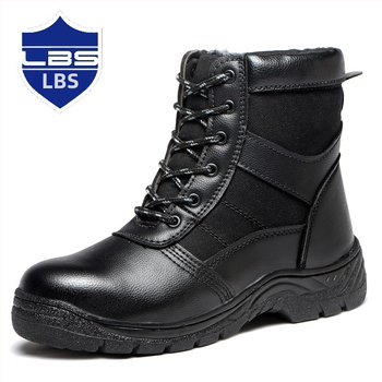 Vysoké bezpečnostné pracovné topánky s ochranou proti rozbitiu a prerezu, koža z mikrovlákien, zimná fleecová podšívka