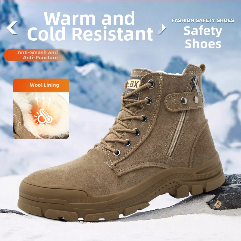 Wan Shuo Bezpečnostná pracovná obuv s oceľovou špičkou - Vysoká, Protišmyčná, Proti prepichnutiu, Proti nárazu, Odolná voči olejom a kyselinám