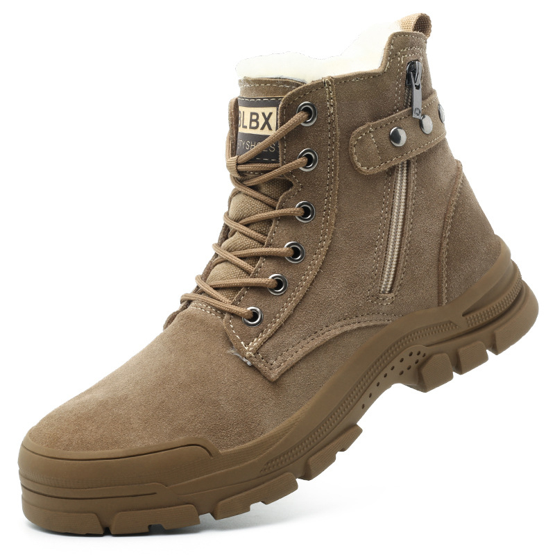 Wan Shuo Bezpečnostná pracovná obuv s oceľovou špičkou - Vysoká, Protišmyčná, Proti prepichnutiu, Proti nárazu, Odolná voči olejom a kyselinám