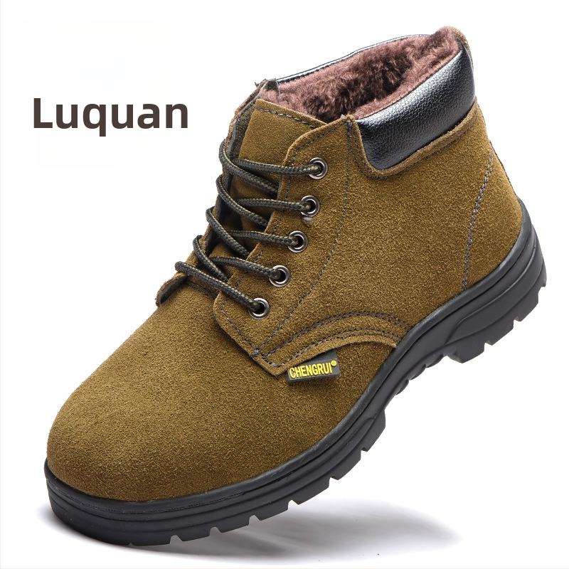 Lu Quan bezpečnostná obuv, stredne vysoká, oceľová špička, proti nárazu a prepichnutiu, odolná voči olejom a zásadám, velúr koža