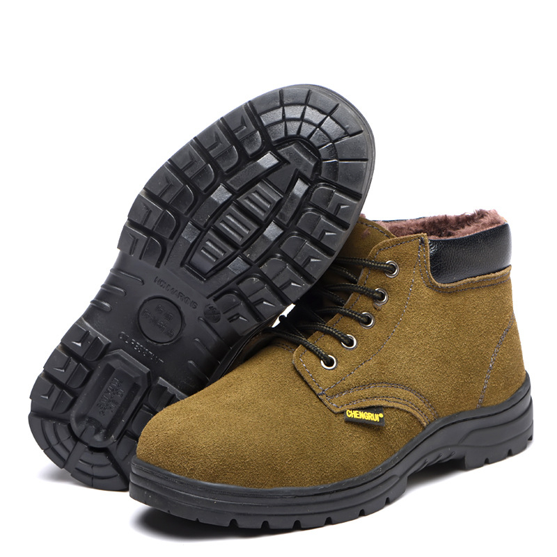 Lu Quan bezpečnostná obuv, stredne vysoká, oceľová špička, proti nárazu a prepichnutiu, odolná voči olejom a zásadám, velúr koža