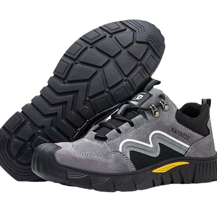 Építőipari biztonsági munkacipő acélorrú, mikro szálas bőr + háló, középmagas, átütés elleni, ütés elleni